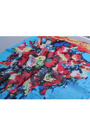 Women's Chiffon Colorful Print Scarf