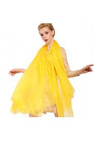 Women Cute Pure Color Brightly High-end Scarves Chiffon Shawl Beach Towel