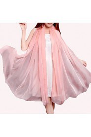 Women Cute Pure Color Brightly High-end Scarves Chiffon Shawl Beach Towel