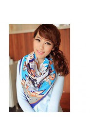 Autumn And Winter Female Scarf Shawl Holiday Navy Blue Silk Twill Large Square