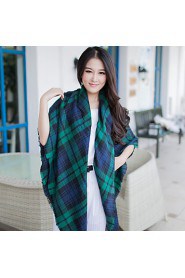 Plaid Knitted Thickening Big Scarf Autumn And Winter Warm Cashmere Scarves Shawls