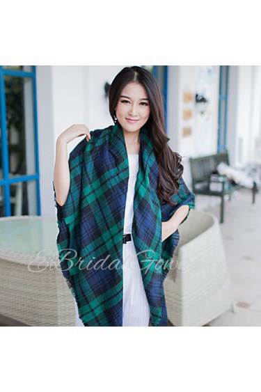 Plaid Knitted Thickening Big Scarf Autumn And Winter Warm Cashmere Scarves Shawls