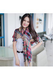 Plaid Knitted Thickening Big Scarf Autumn And Winter Warm Cashmere Scarves Shawls