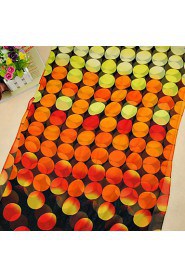 Women's Chiffon Colorful Round Dots Print Scarf