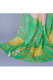 Women's Chiffon Colorful Print Scarf