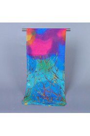 Women's Chiffon Colorful Print Scarf