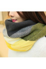 Plaid Knitted Thickening Big Scarf Autumn And Winter Warm Cashmere Scarves Shawls