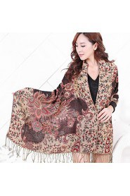 National Wind Jacquard Fringed Shawl Travel Cotton Long Warm Scarves