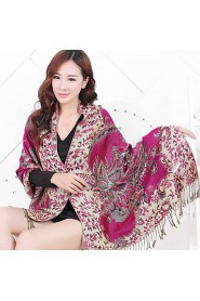 National Wind Jacquard Fringed Shawl Travel Cotton Long Warm Scarves