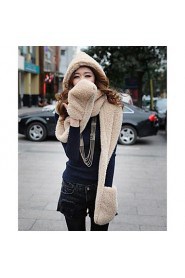 Women's Double Warm Plush Three in One Collar