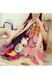 Fashion Beautiful Pattern Printing Color Colorful Cotton Twill Scarf Shawl