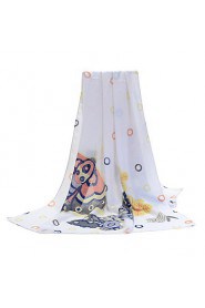 Butterfly Printed cCotton Twill Scarves Oversized Scarf