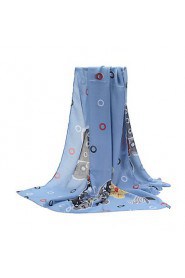 Butterfly Printed cCotton Twill Scarves Oversized Scarf