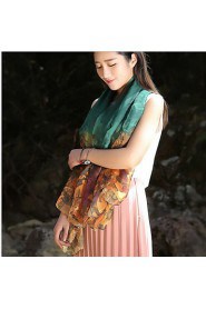 Printed Silk Chiffon Scarf Female Sun Oversized Beach Towel Scarves Shawl