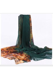 Printed Silk Chiffon Scarf Female Sun Oversized Beach Towel Scarves Shawl