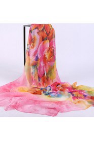 Printed Silk Chiffon Scarf Female Sun Oversized Beach Towel Scarves Shawl