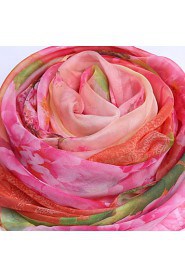 Printed Silk Chiffon Scarf Female Sun Oversized Beach Towel Scarves Shawl