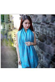 Autumn And Winter National Wind Cotton Jacquard Resort Scarves Female Long Section Of Dual-use Sunscreen Shawl