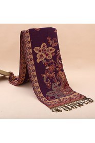 Cotton National Wind Shawls Scarf Female Autumn And Winter Long Section Of Large Embroidery Tassels Shawl