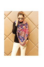 Cotton National Wind Shawls Scarf Female Autumn And Winter Long Section Of Large Embroidery Tassels Shawl