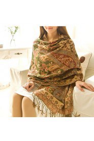 Cotton National Wind Shawls Scarf Female Autumn And Winter Long Section Of Large Embroidery Tassels Shawl