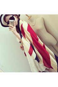 American Stars And Stripes Flag Cotton Muffler Long Oversized Scarf Shawl