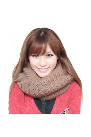 Autumn And Winter Women Knitted Wool Lovers Pure Color Hedging Scarf