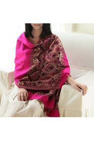 Ms National Wind Long Fringed Shawls Spend Jacquard Warm Colored Scarves