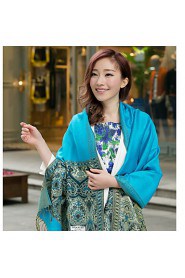 Ms National Wind Long Fringed Shawls Spend Jacquard Warm Colored Scarves