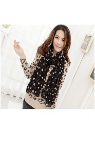 Korean Version Of The Spring And Autumn Scarf Peach Heart Love Chiffon Scarves