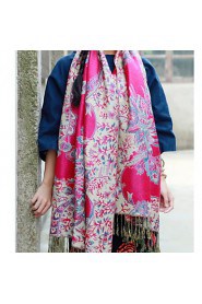 Cotton National Wind Shawls Scarf Female Autumn And Winter Long Section Of Large Embroidery Tassels Shawl