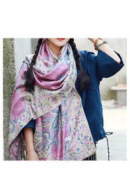 Cotton National Wind Shawls Scarf Female Autumn And Winter Long Section Of Large Embroidery Tassels Shawl