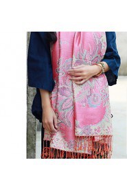 Cotton National Wind Shawls Scarf Female Autumn And Winter Long Section Of Large Embroidery Tassels Shawl