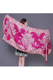 Cotton National Wind Shawls Scarf Female Autumn And Winter Long Section Of Large Embroidery Tassels Shawl