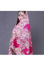 Cotton National Wind Shawls Scarf Female Autumn And Winter Long Section Of Large Embroidery Tassels Shawl