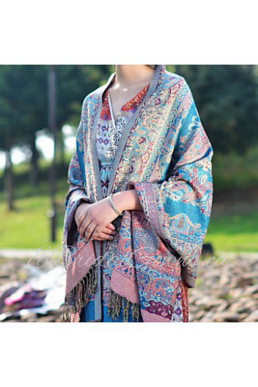 Ms. National Wind Fall And Winter Scarves Cotton Long Thick Literature Shawl