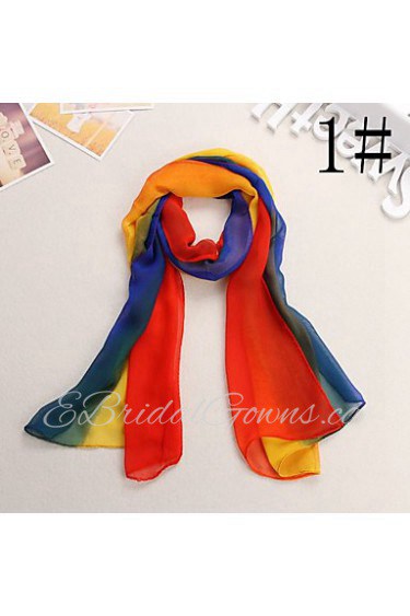 Bully Gradually Changing Color Cape Sun Chiffon Scarf