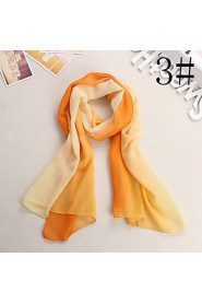 Bully Gradually Changing Color Cape Sun Chiffon Scarf