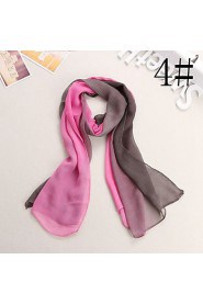 Bully Gradually Changing Color Cape Sun Chiffon Scarf