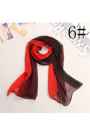 Bully Gradually Changing Color Cape Sun Chiffon Scarf