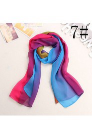 Bully Gradually Changing Color Cape Sun Chiffon Scarf