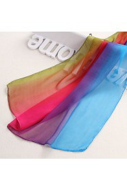 Bully Gradually Changing Color Cape Sun Chiffon Scarf