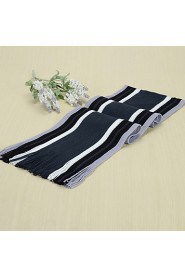 Men's Winter Fringed Scarves Thick Black Mixed Colors Striped Scarf