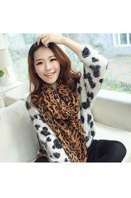 Oversized Chiffon Leopard Scarf Female Long Shawl