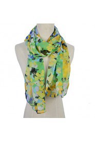 Women's Flora Print Chiffion Square Bandana Scarf 150*50cm