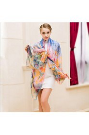 Spring And Autumn Scarf Super Long Scarf Printed Chiffon Female Sun Beach Towel