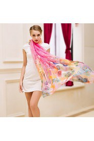 Spring And Autumn Scarf Super Long Scarf Printed Chiffon Female Sun Beach Towel