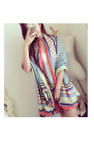 Elegant Blue Floral Printed Cotton Twill Small Square Scarf Shawl Scarves Sunscreen Seach