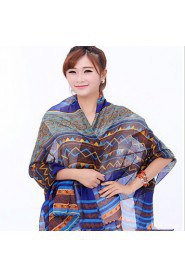 Bohemian National Wind Scarf Diamond Geometric Pattern Oversized Shawl