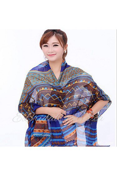 Bohemian National Wind Scarf Diamond Geometric Pattern Oversized Shawl